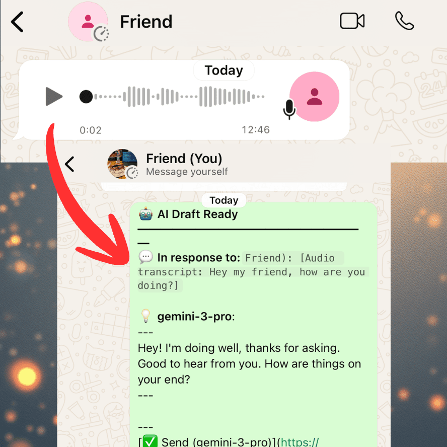 AI handling voice message